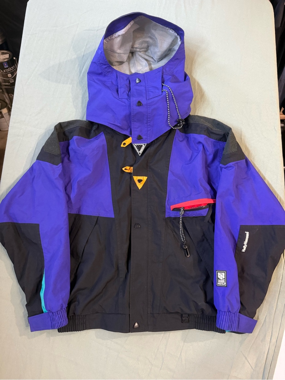 Vintage 90's Helly Hansen Equipe Snow Ski Jacket Purple Black M